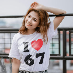 67 Funny Meme I Love Six Seven 67th Birthday T-shirt