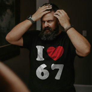 67 Funny Meme I Love Six Seven 67th Birthday T-shirt