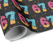 67 Funny Meme Ice Cream Six Seven Gen Alpha Cadeaupapier (Rol Hoek)