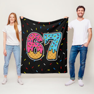67 Funny Meme Ice Cream Six Seven Gen Alpha Fleece Deken