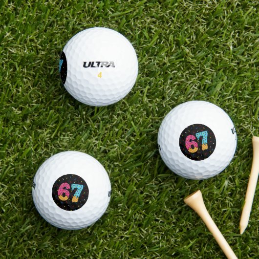 67 Funny Meme Ice Cream Six Seven Gen Alpha Golfballen (Insitu Gras)