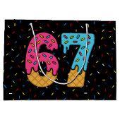 67 Funny Meme Ice Cream Six Seven Gen Alpha Groot Cadeauzakje (Achterkant)