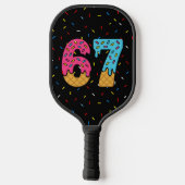67 Funny Meme Ice Cream Six Seven Gen Alpha Pickleball Paddle (Achterkant)