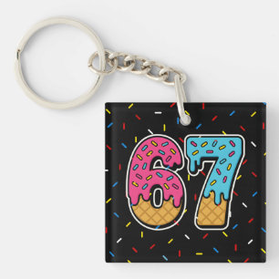 67 Funny Meme Ice Cream Six Seven Gen Alpha Sleutelhanger