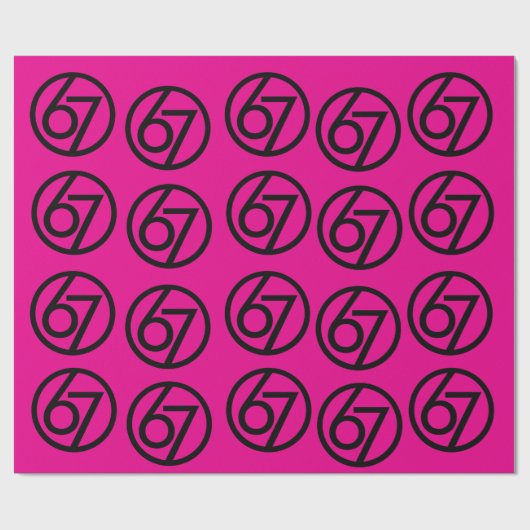 67 Funny Meme Six Seven Gen Alpha Wrapping Paper Cadeaupapier (Vlak)