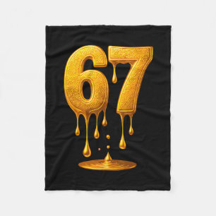 67 Goud Drip Zes Zeven Grappige Meme Fleece Deken