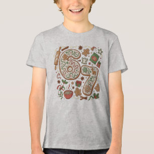 67 Grappige 6 7 Zes Zeven Peperkoek Kerstfeest Tri-Blend Shirt