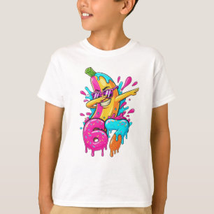 67 Grappige Honkbal Dabbing Banaan 6 7 Druppend Ij T-shirt