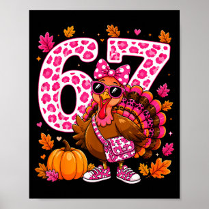 67 grappige kalkoen thanksgiving gobble meisjes da poster