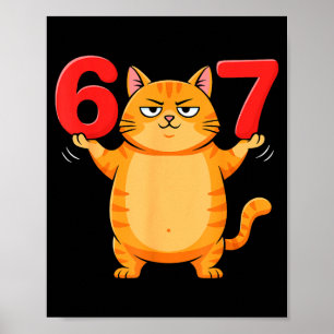 67 Grappige Kat Zes Zeven Meme Gen Z Alpha Humor A Poster