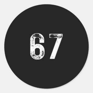 67 - Grappige Meme Ronde Sticker