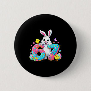 67 Grappige Six Seven Gen Meme Schattige Konijn Ko Ronde Button 5,7 Cm