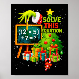 67 Groene Leraar Kerstmis Zes Zeven Meme Brainrot Poster