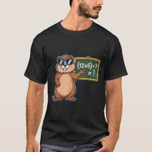 67 Groundhog Day 6-7 Meme Wiskunde Docent Zes Zeve T-shirt