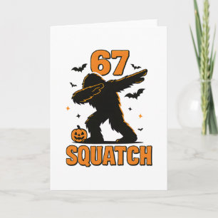 67 Halloween Bigfoot Six Seven Sasquatch Brainrot Kaart