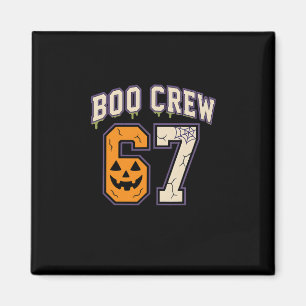 67 Halloween Boo Crew sport jersey brainrot meme Magneet