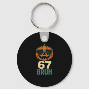67 Halloween Bruh Pompoen 6-7 Meme Gen Alpha Jargo Sleutelhanger