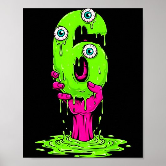 67 Halloween Costume Funny Number 6 Six Meme For G Poster (Voorkant)