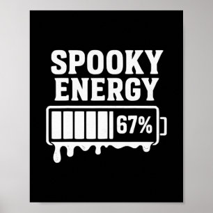 67 Halloween enge energie brainrot meme zes zeven Poster