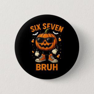 67 Halloween Grappige Zes Zeven Meme Brainrot Pomp Ronde Button 5,7 Cm