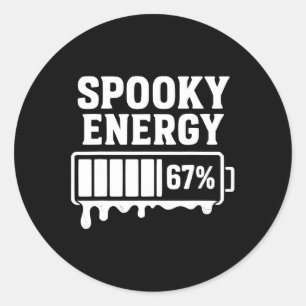 67 Halloween Griezige Energie Brainrot Meme Zes Ze Ronde Sticker