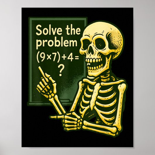 67 Halloween Math Funny Six Seven Meme Brainrot Sk Poster (Voorkant)