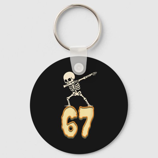 67 Halloween meme 6 7 Nummers Zes Zeven Grappige K Sleutelhanger (Voorkant)