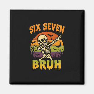 67 Halloween Meme 6 7 Skelet Zes Zeven Cijfers F Magneet