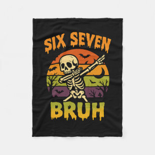 67 Halloween Meme 6 7 Skelet Zes Zeven Nummers F Fleece Deken