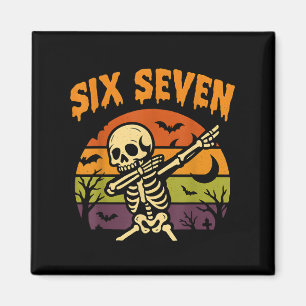 67 Halloween Meme 6 7 Skelet Zes Zeven Nummers F Magneet