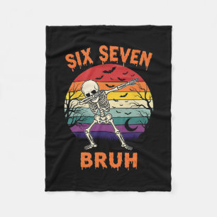 67 Halloween-meme Zes Zeven Skelet Nummers Grappig Fleece Deken