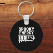67 Halloween Spooky Energy Brainrot Meme Six Seven Sleutelhanger (Voorkant)