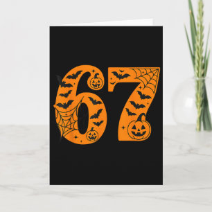 67 Halloween Zes Zeven Brainrot Meme Jongens Kids Kaart
