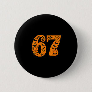 67 Halloween Zes Zeven Brainrot Meme Jongens Kinde Ronde Button 5,7 Cm