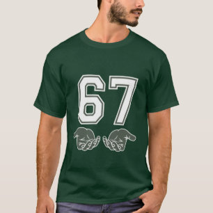 67 Hand Funny Six Seven Meme Generatie Alpha T-shirt