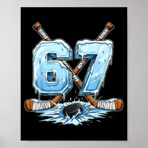 67 Hockey Drip Nummer Funny Meme Stijl Jongens Gra Poster