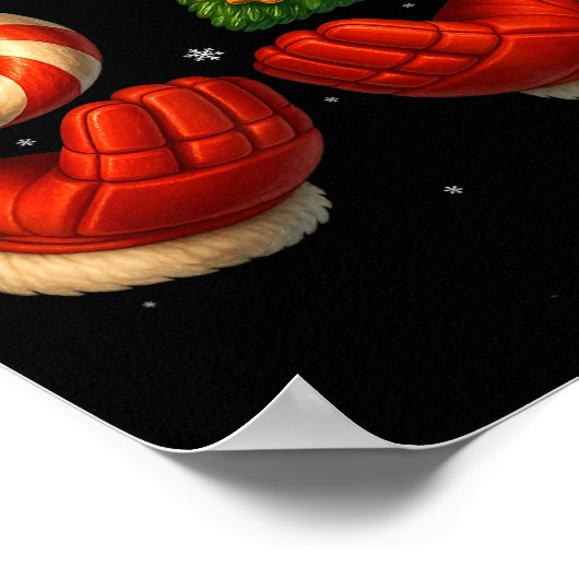 67 Hockey Hands Funny Christmas Meme Santa Poster (Hoek)