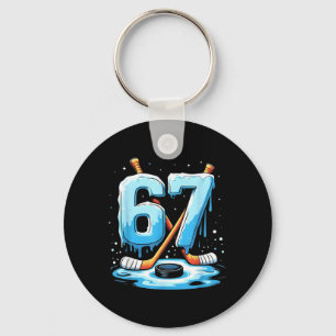 67 Hockey Ijsje Drip Gen Alpha Slang Jongens Manne Sleutelhanger