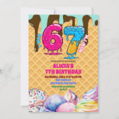 67 ice cream Birthday Party Invitation (Devant)