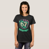 67 Ice Cream Drip Funny Six Seven Baseball T-shirt (Voorkant volledig)