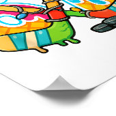 67 Ice Cream Drip Hockey Christmas Light  Poster (Hoek)