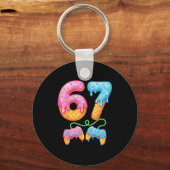 67 Ice Cream Drip Meme Gamer Six Seven Gen Alpha S Sleutelhanger (Voorkant)