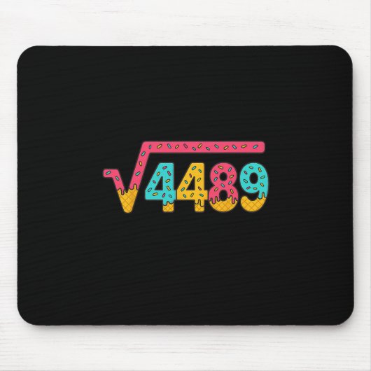 67 Ice Cream Drip Meme Square Root 4489 Slang Math Muismat (Voorkant)