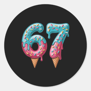 67 Ijs Drip Meme Ronde Sticker