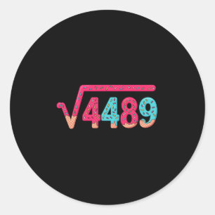 67 Ijs Drip Meme Vierkantswortel 4489 Slang Wiskun Ronde Sticker