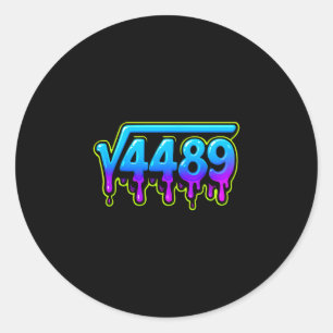 67 Ijs Meme Vierkantswortel 4489 Slang Wiskundeler Ronde Sticker