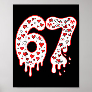 67 IJscrensdruppel Meme Zes Zeven Gen Alpha Valent Poster