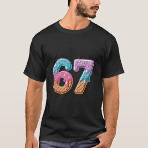 67 Ijsdruppel Grappig Zes Zeven Meme Nummer 6 En T-shirt