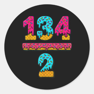 67 Ijsdruppel Meme Divisie Wiskundeleraar Gen A Ronde Sticker