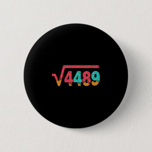 67 IJsdruppel Meme Vierkantswortel 4489 Informele Ronde Button 5,7 Cm